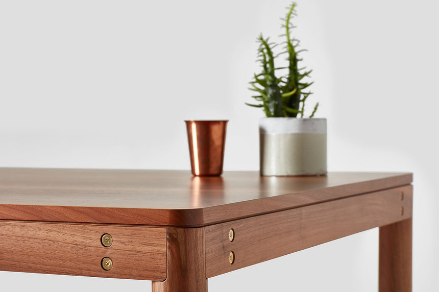 Wooden Dowel Table - Walnut